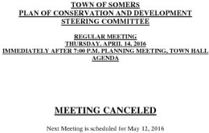 Icon of 20160414 POCD Agenda Meeting Canceled